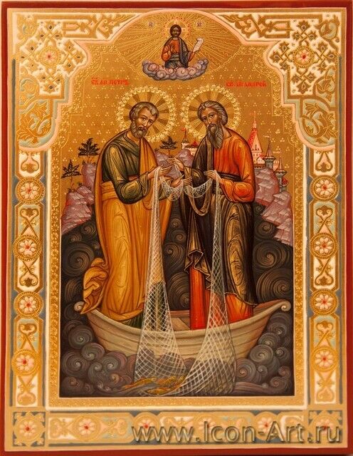 Два брати – апостоли Петро й Андрій Первозванний.