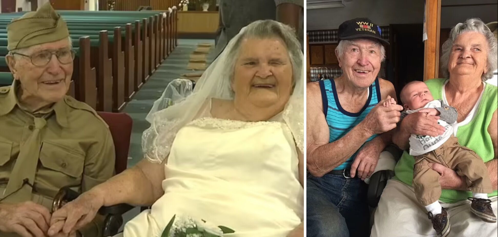 Пожилая пара сыграла свадьбу после 75 лет отношений