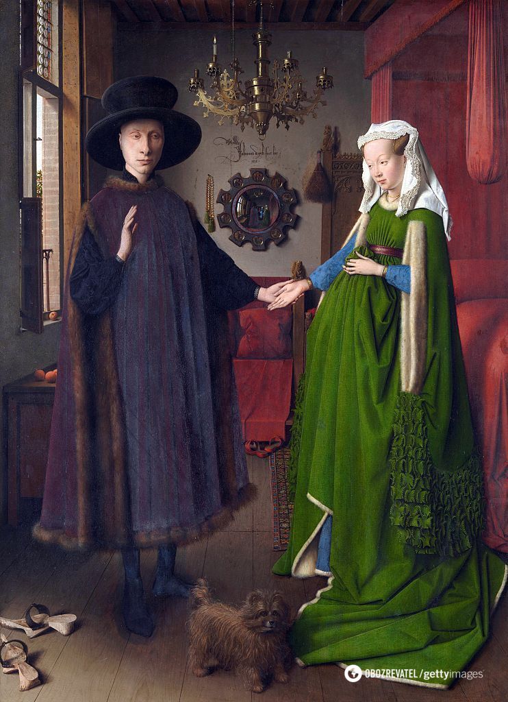Невідомо, що саме стало основою сюжету для картини "Портрет подружжя Арнольфіні".