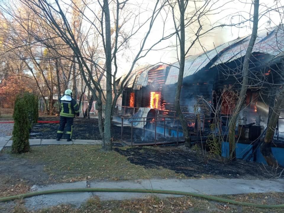 В киевском Гидропарке вспыхнул мощный пожар: все подробности и видео