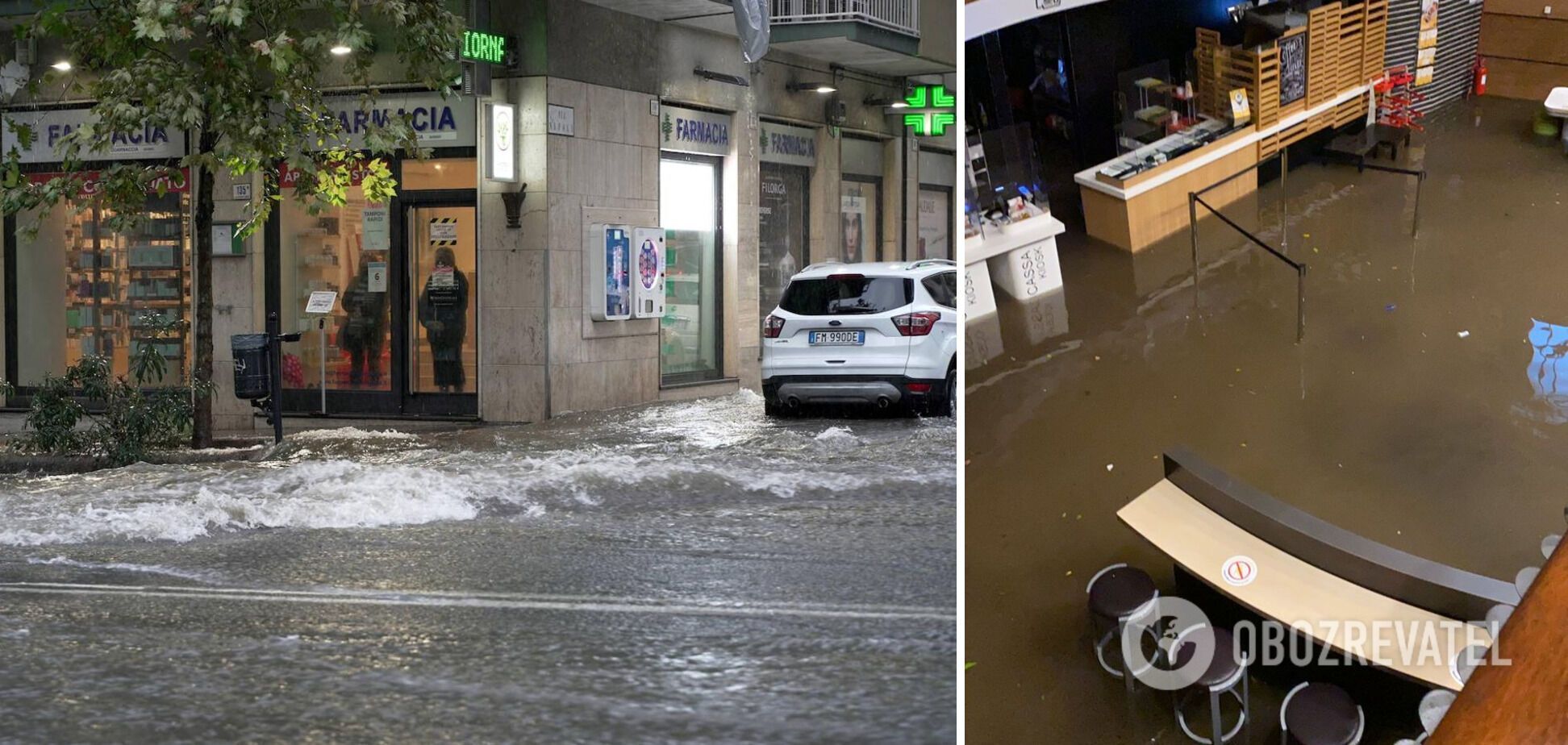 Вода проникла в здания