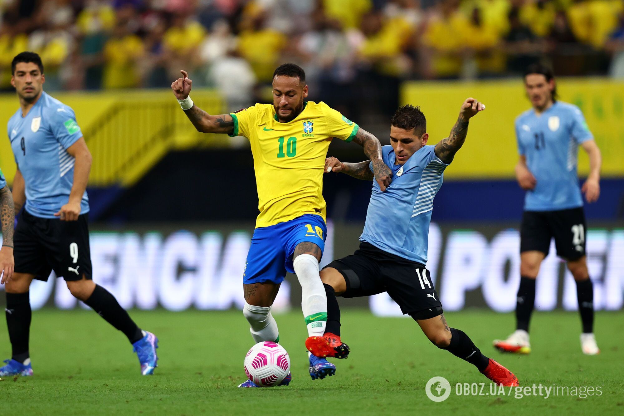Неймар в матче Бразилия – Уругвай