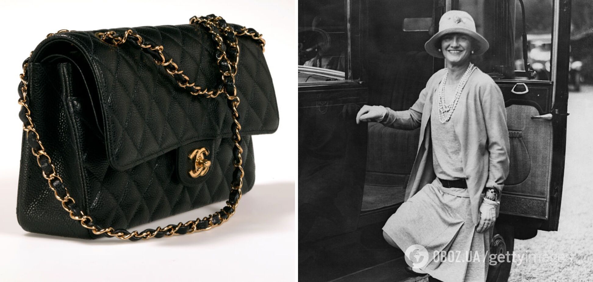 Благодаря Коко Шанель в моду вошли многослойные бусы из жемчуга и маленькая сумочка с цепочкой.