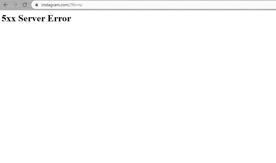 Не работает десктопная версия Instagram.