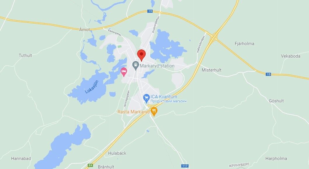 ДТП трапилася поблизу міста Маркарюд (Швеція)