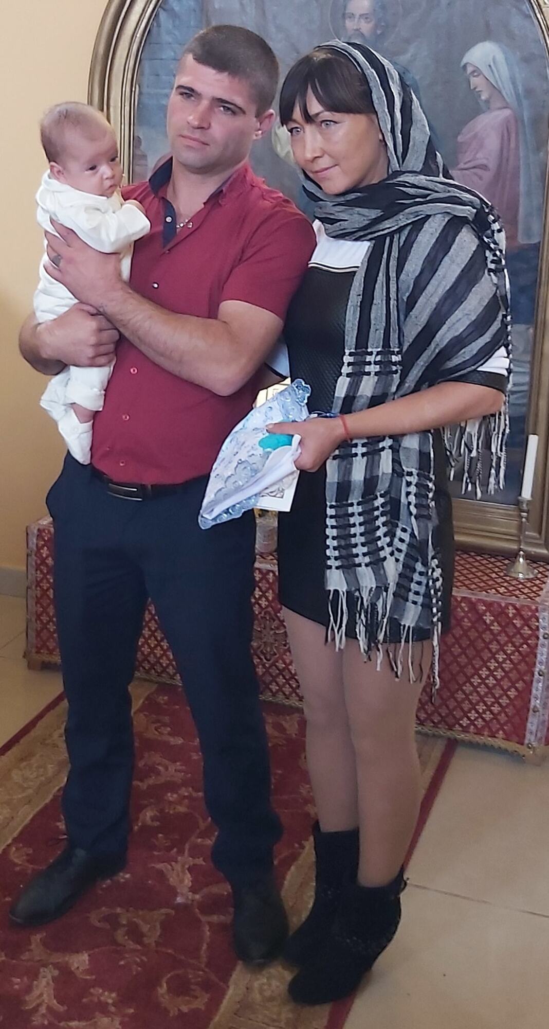Крещение первого совместного ребенка Сергея и Натальи