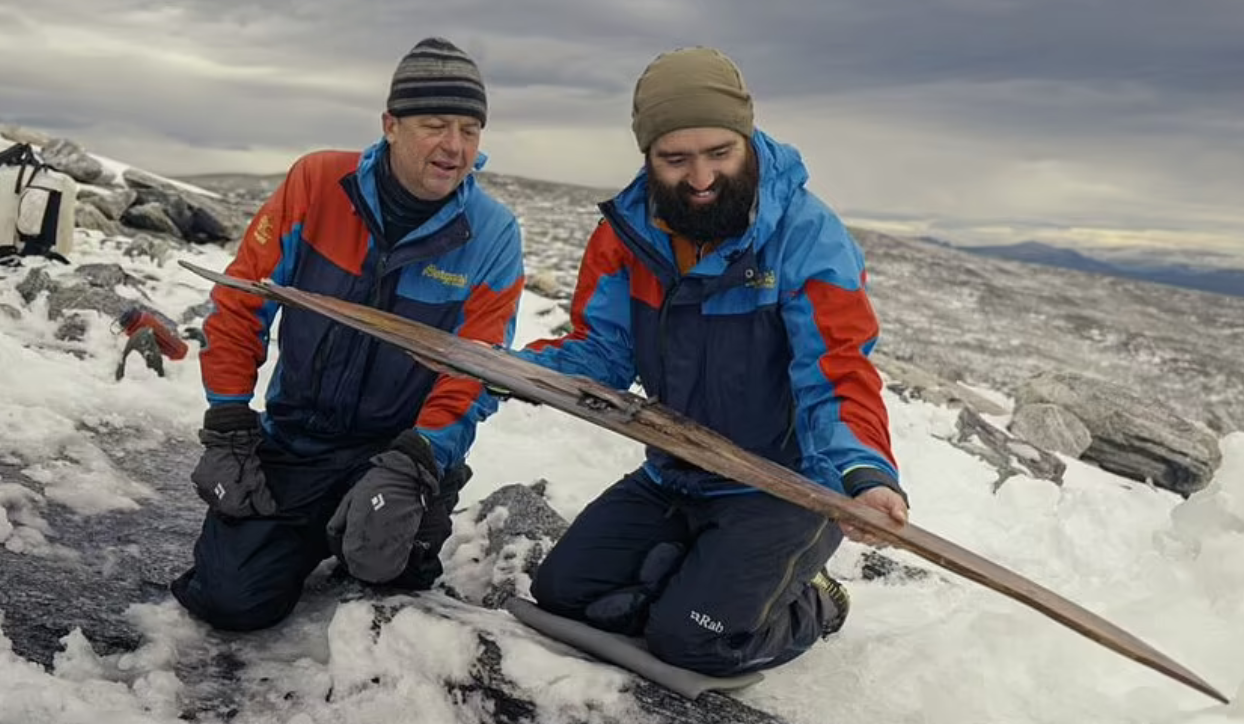 Длина недавно найденной лыжи около 187 сантиметров.