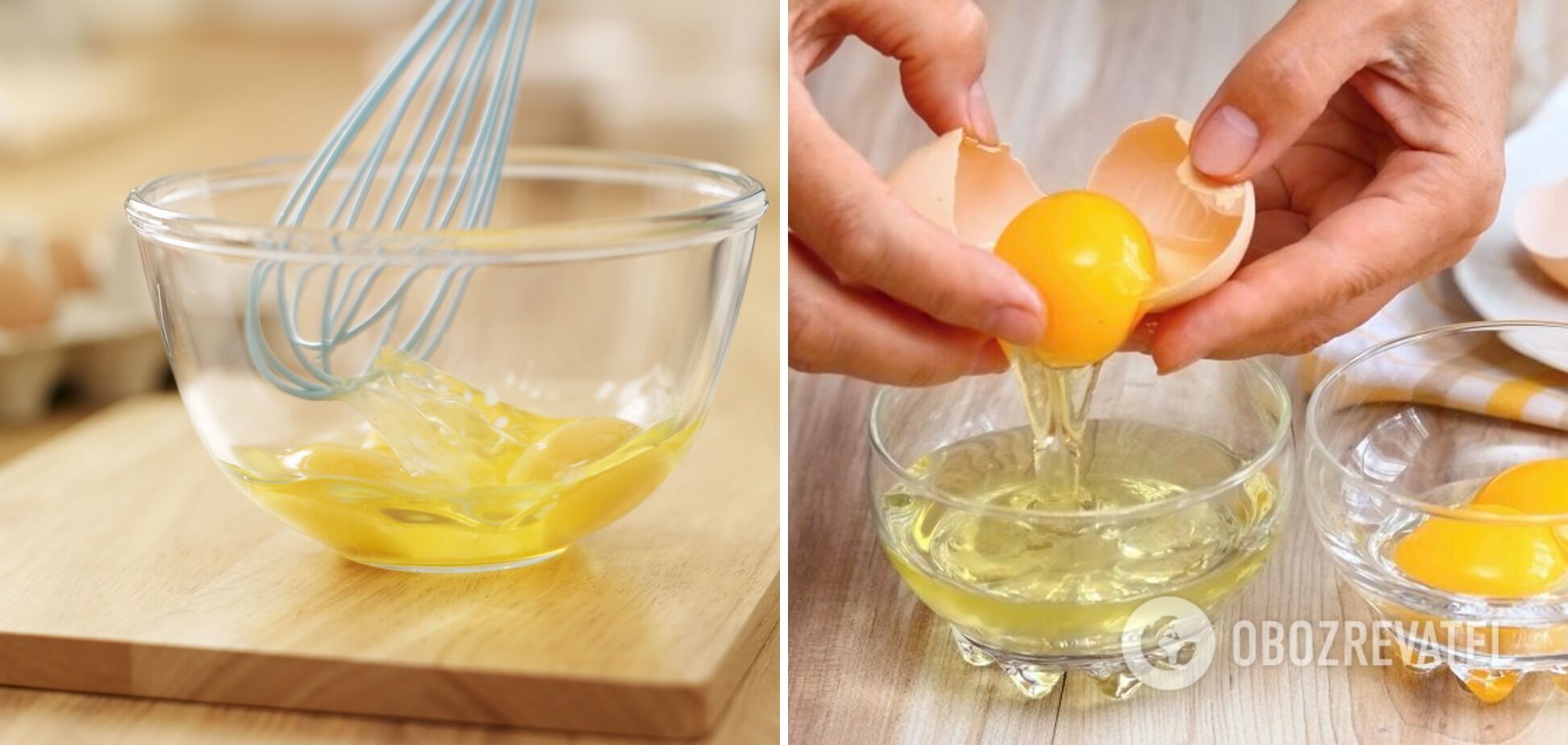 Взбить яйца и постепенно вылить их в суп