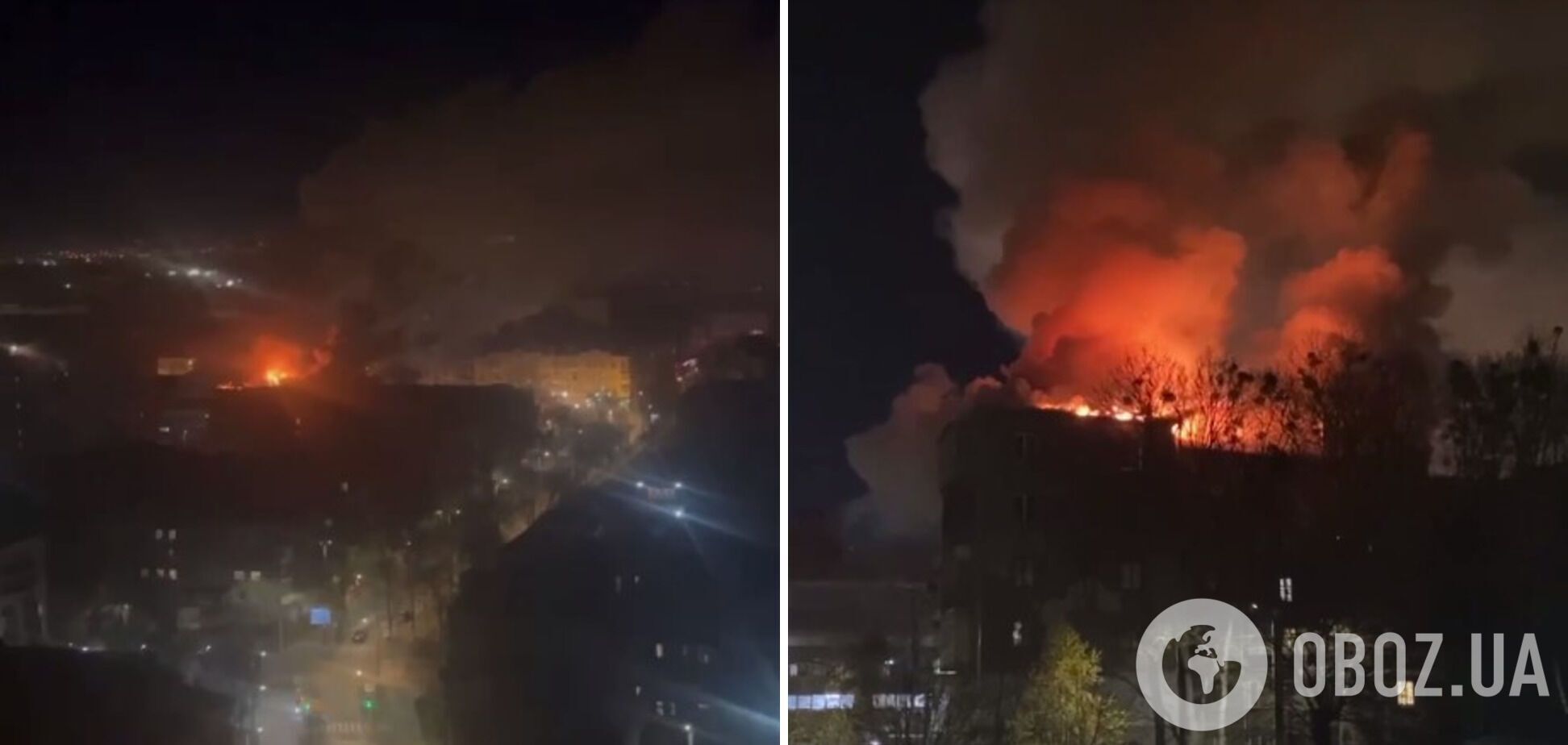 Масштабный пожар в Харькове