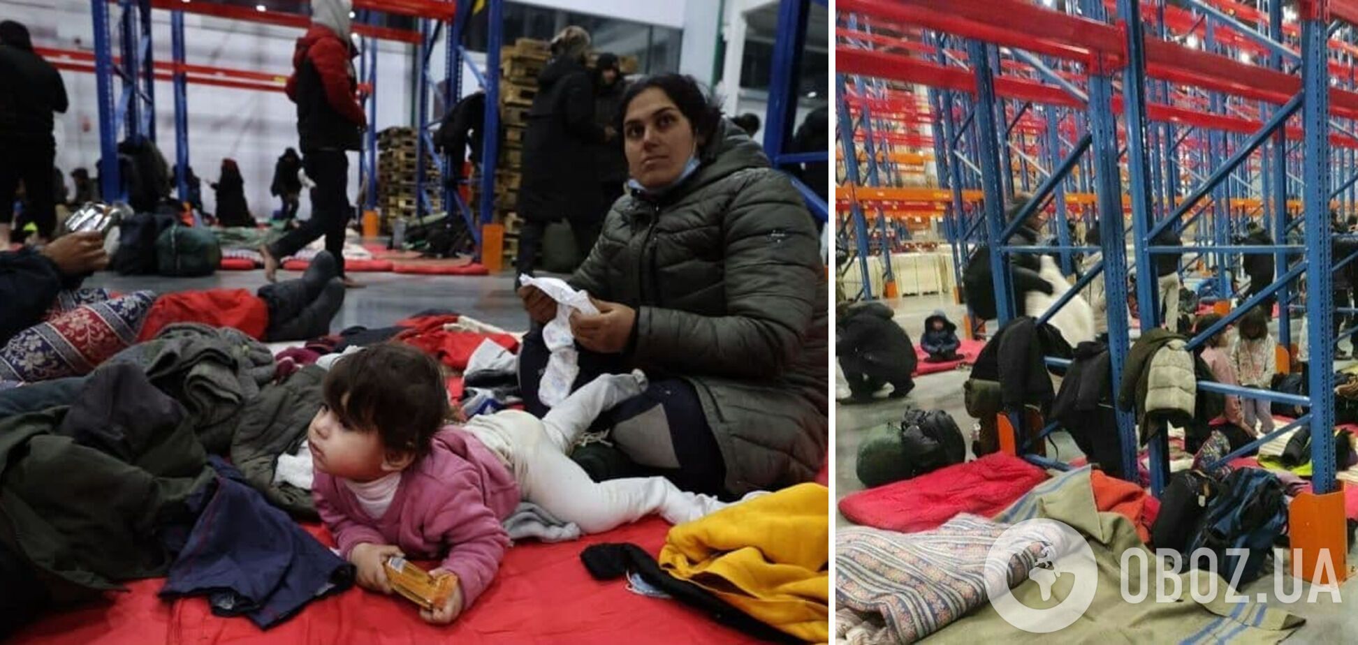 Часть беженцев ночевали в логистическом центре "Бремино-Брузги"