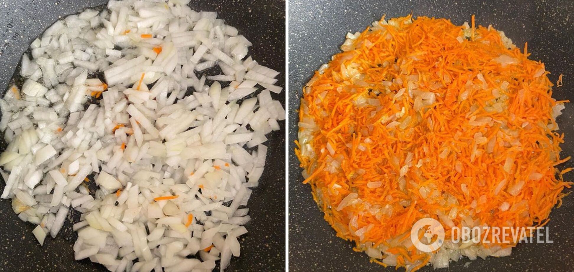 Морква та цибуля – інгредієнти для засмажки