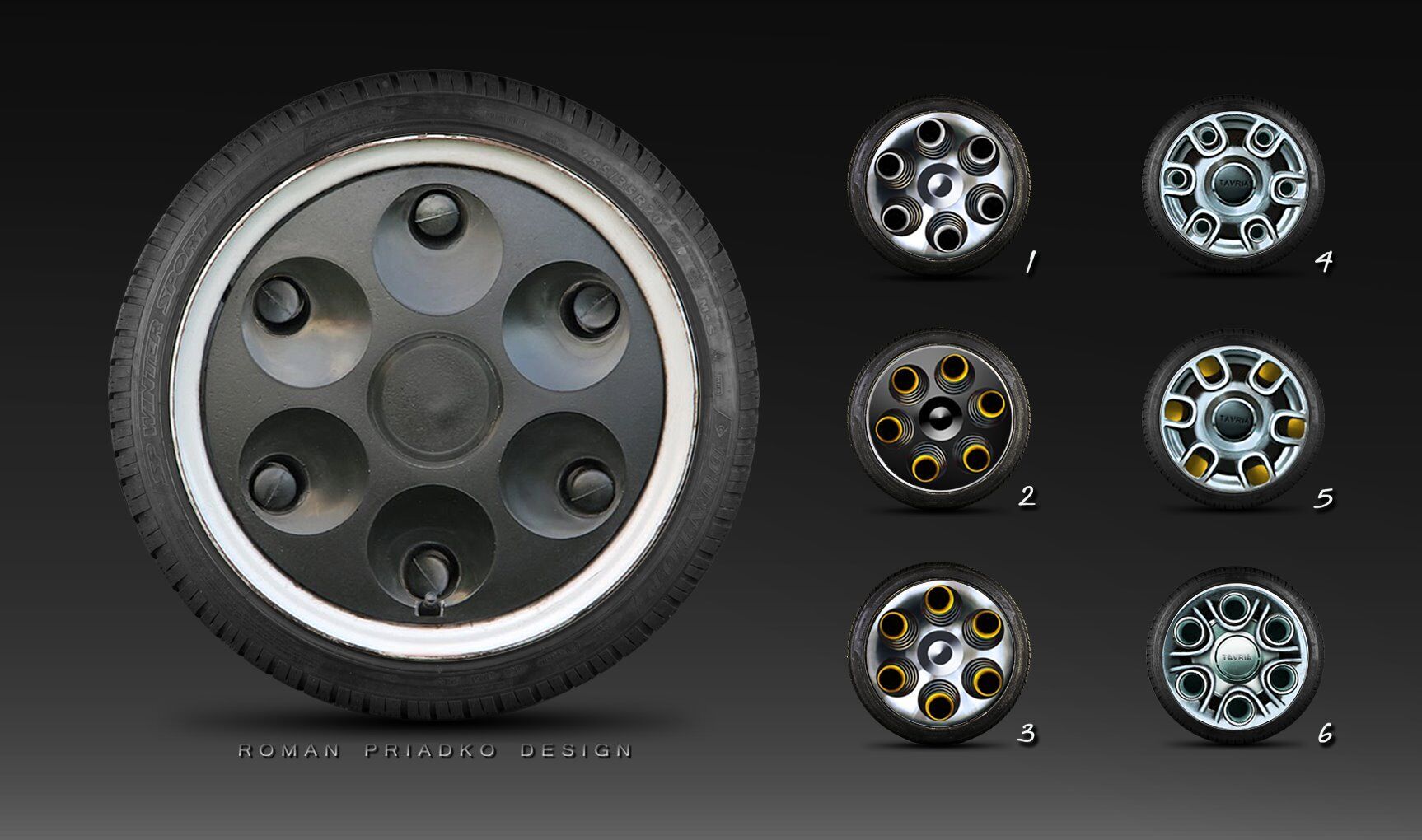 Дизайн колесных дисков для Tavria Nova