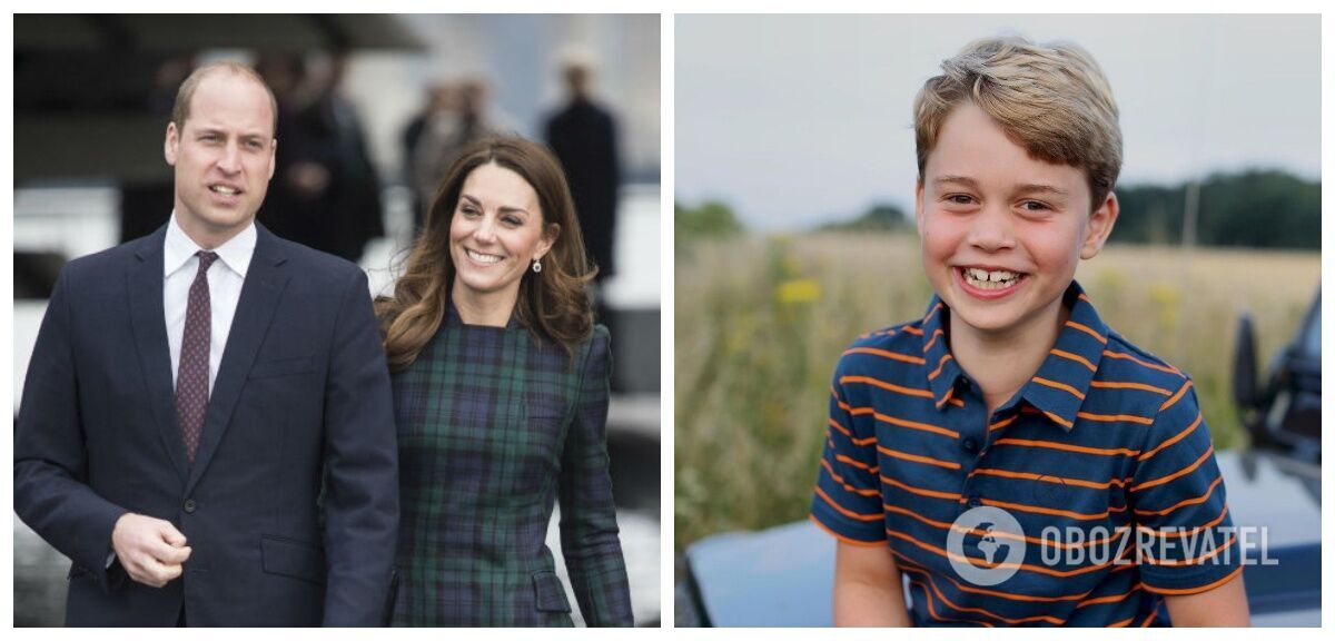Кембриджский герцог Уильям, герцогиня Кембриджская Кэтрин и их сын.