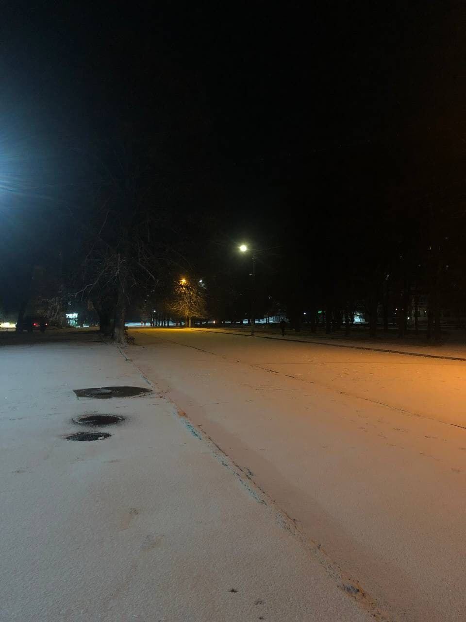 Снег в Шостке.