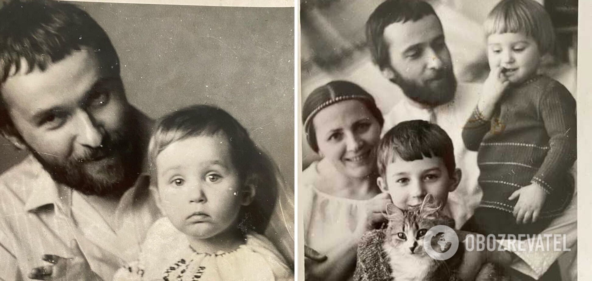 Архивные фото Петра Гончара с детьми