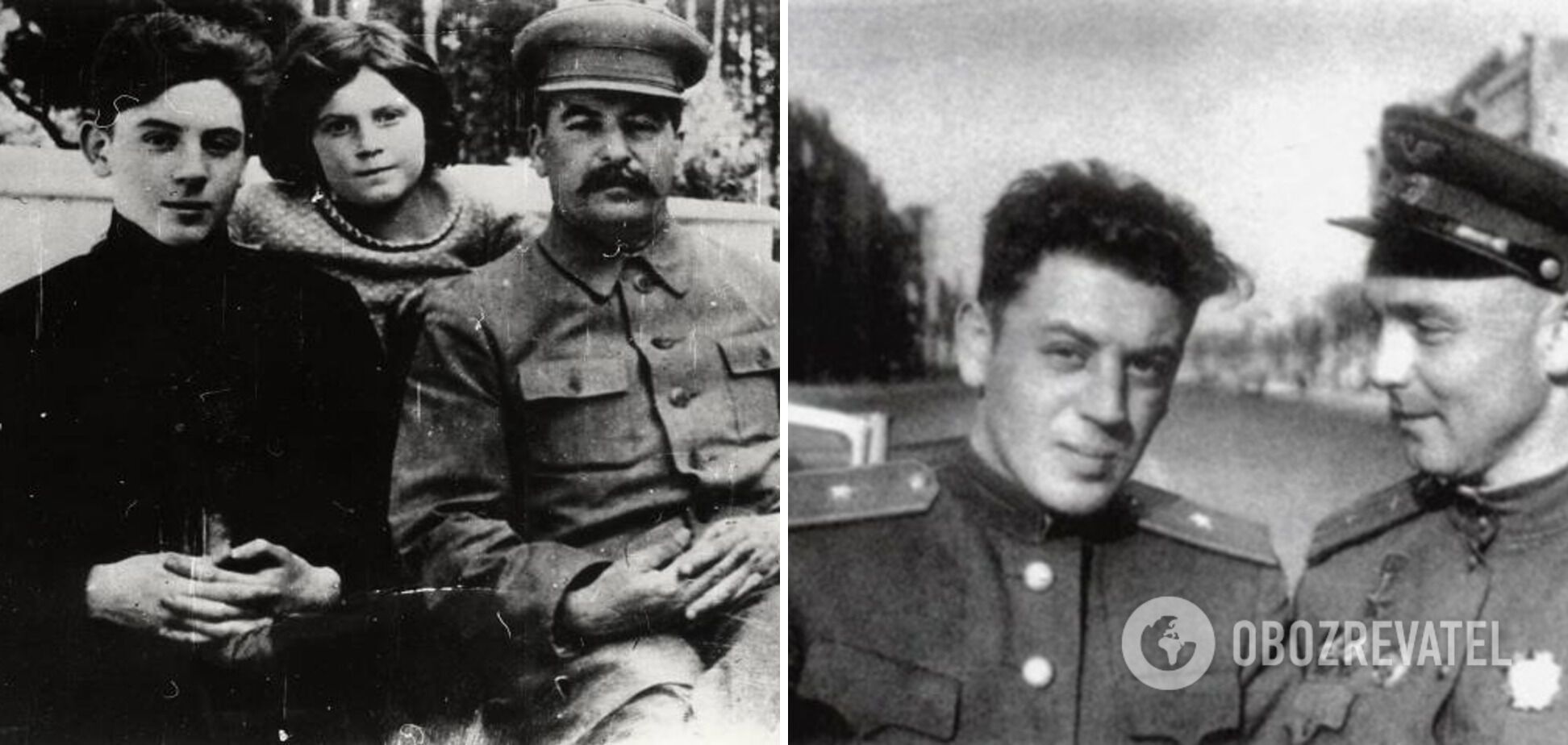 Сталин вместе со своим младшим сыном Василием.