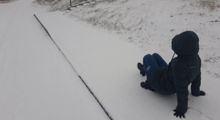 В Беларуси пошел сильный снег