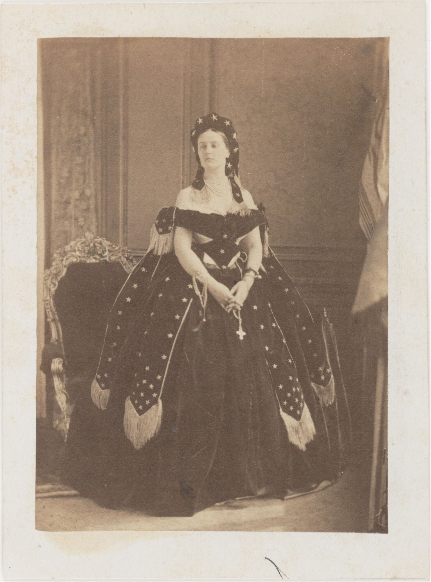 Графіня де Кастільйоне в ролі королеви ночі. Фото 1863-67 років.