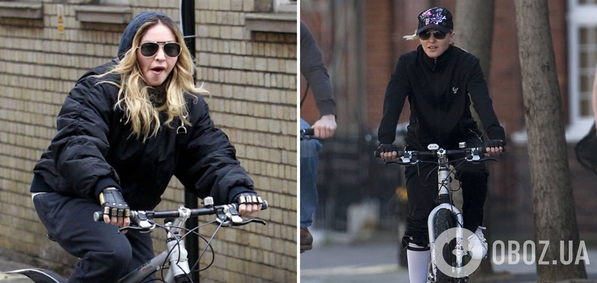 Мадонна обожает кататься на велосипеде.