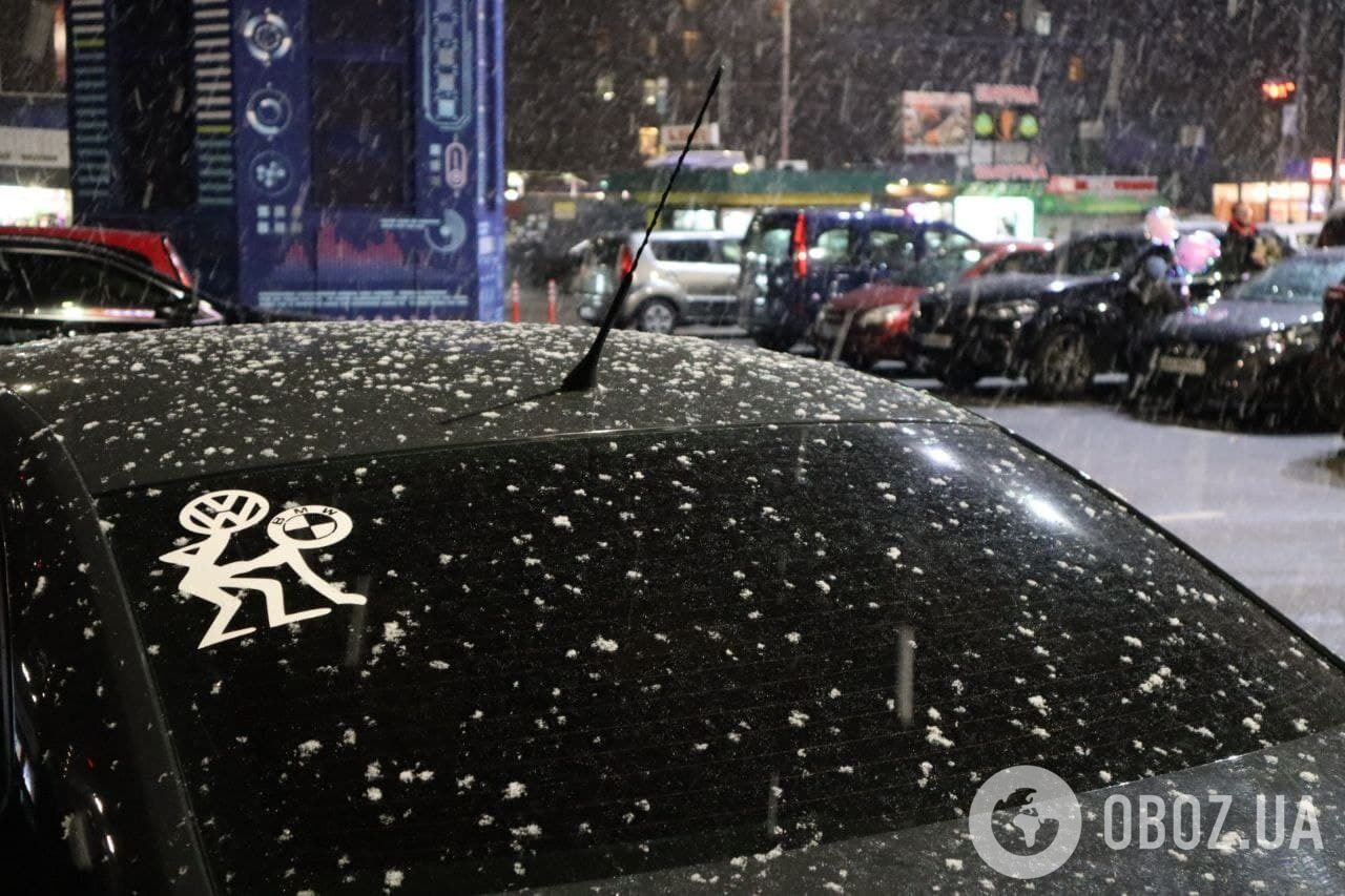 Первый снег в Киеве