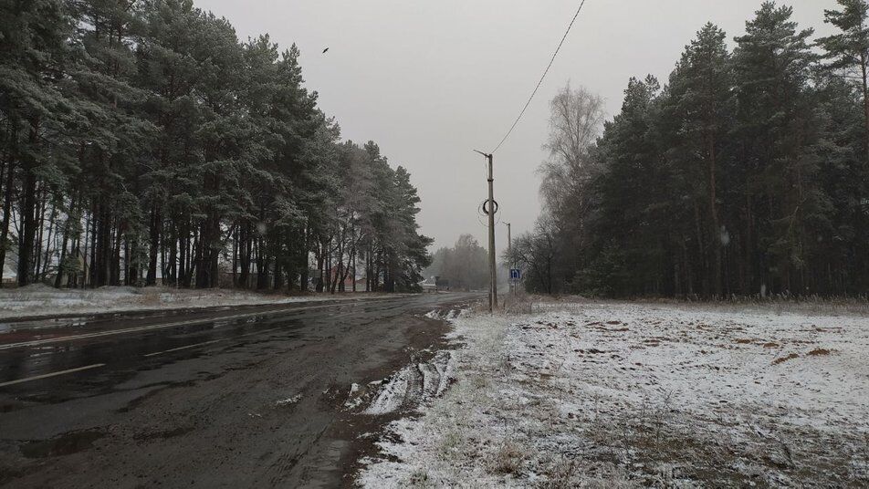 На Волыни впервые в этом году выпал снег