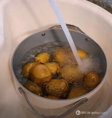 Промывание картофеля
