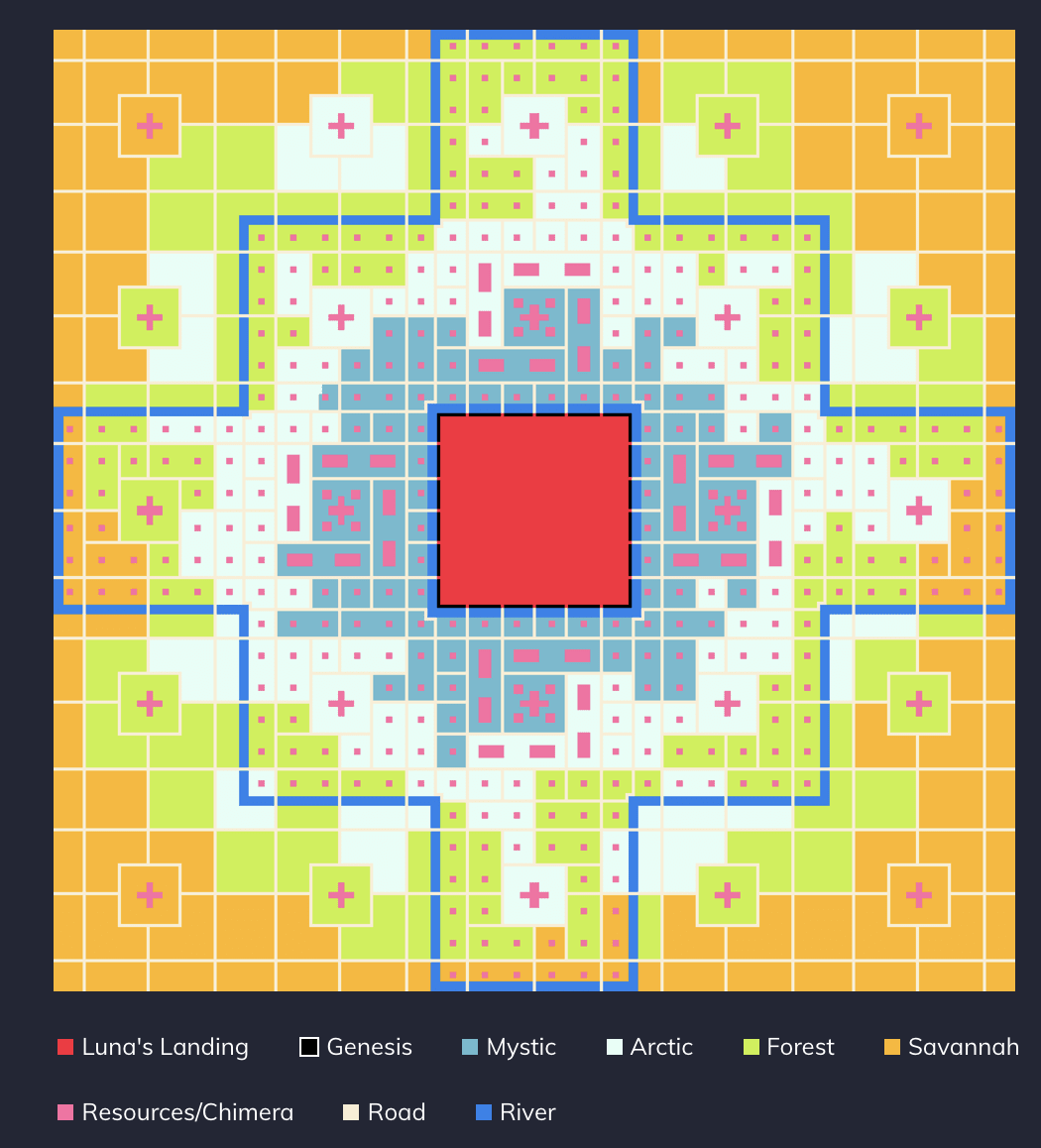 Карта игрового мира Axie Infinity