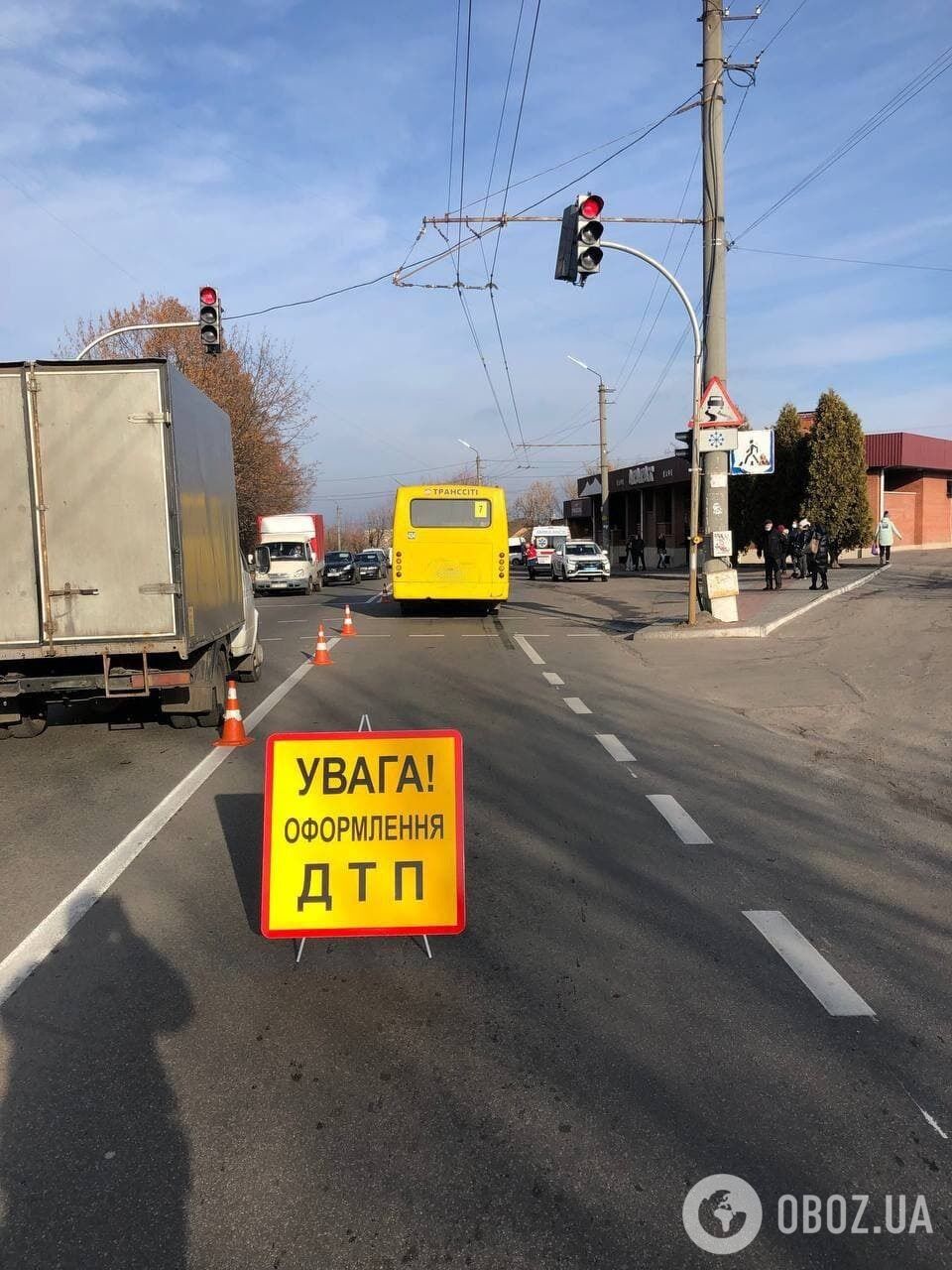 Маршрутка сбила девочку на пешеходном переходе.