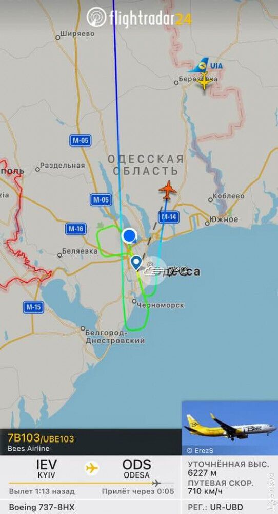 Boeing 737-8HX не зміг приземлитися в аеропорту Одеси
