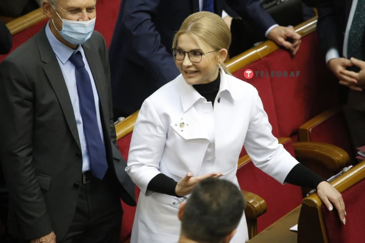 Юлия Тимошенко пришла на заседание в хорошем настроении