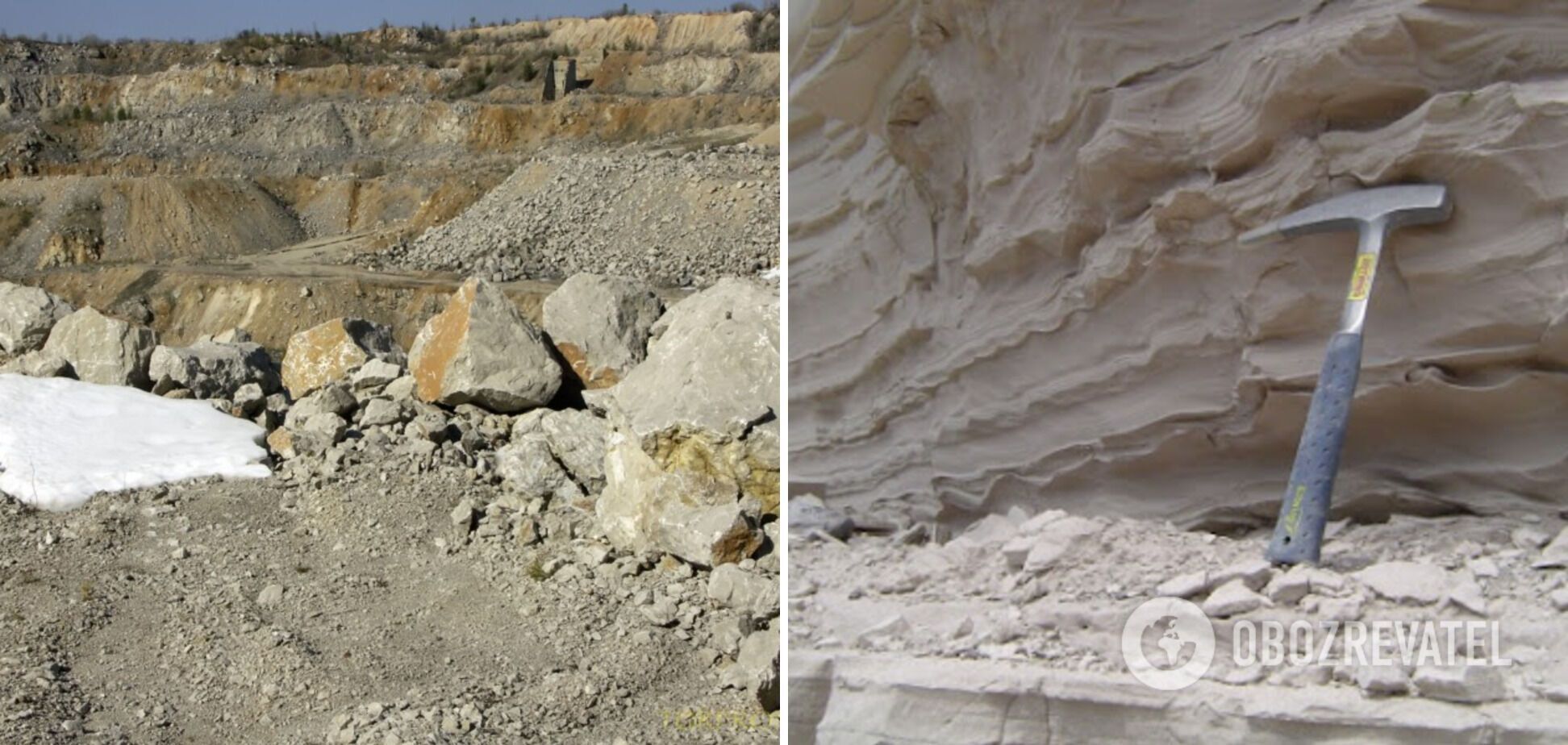 Каменщики добывали разные руды вручную.