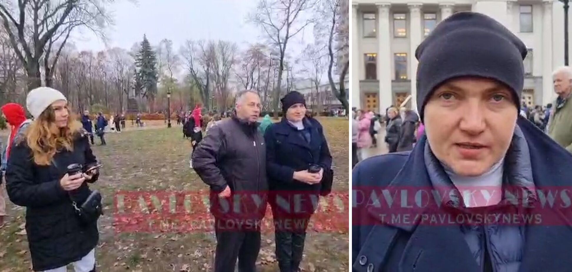 Надія Савченко на акції антивакцинаторів у Києві