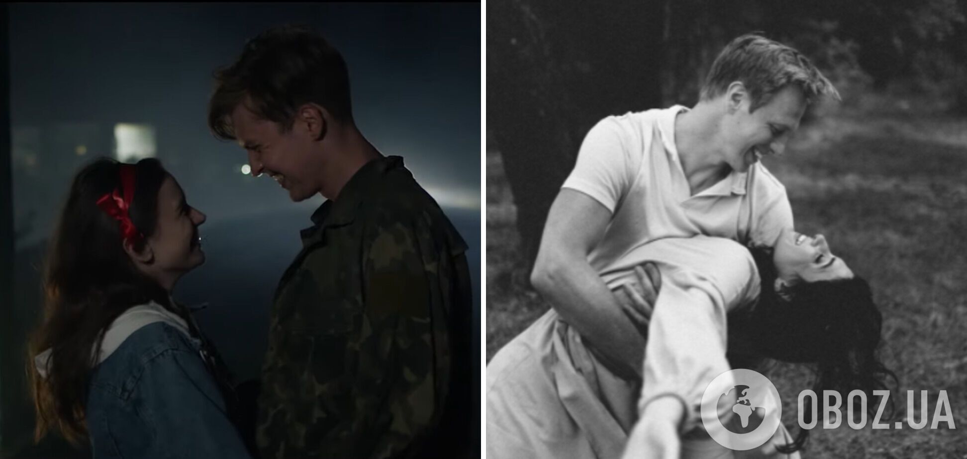 Кадр із фільму "Пригрів" та фото Валентина Томусяка