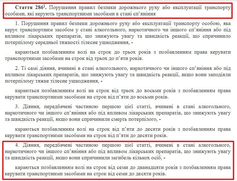 Лозинського судили за ч. 4 ст. 286-1 КК України.