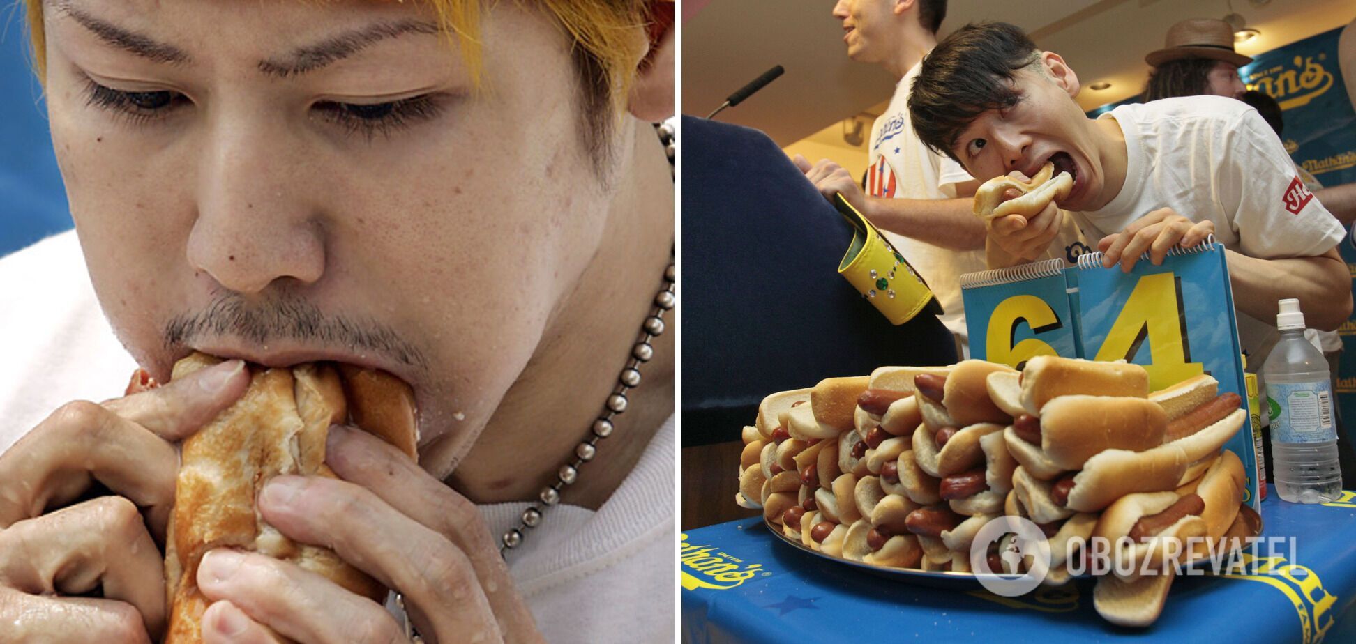 Хлопець з'їв найбільшу кількість хот-догів і гамбургерів