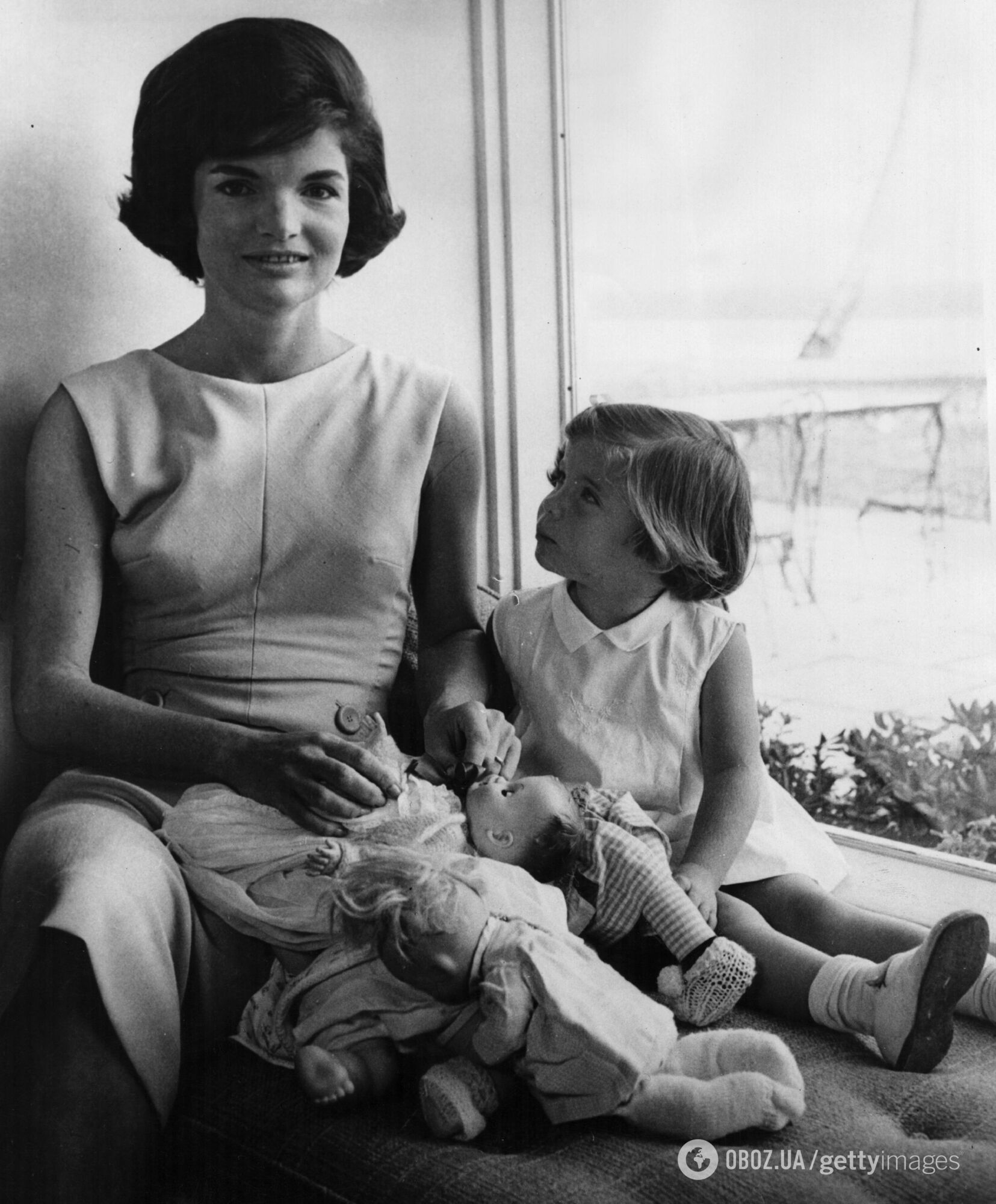 Февраль 1961 года, Жаклин и Кэролайн вместе отдыхают дома