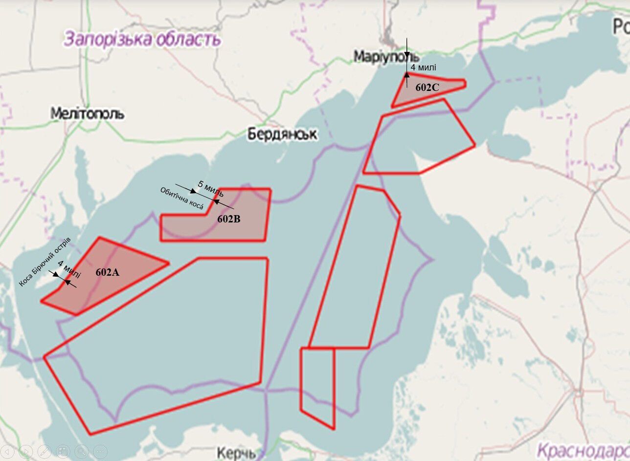 РФ перекрила близько 70% акваторії Азовського моря.