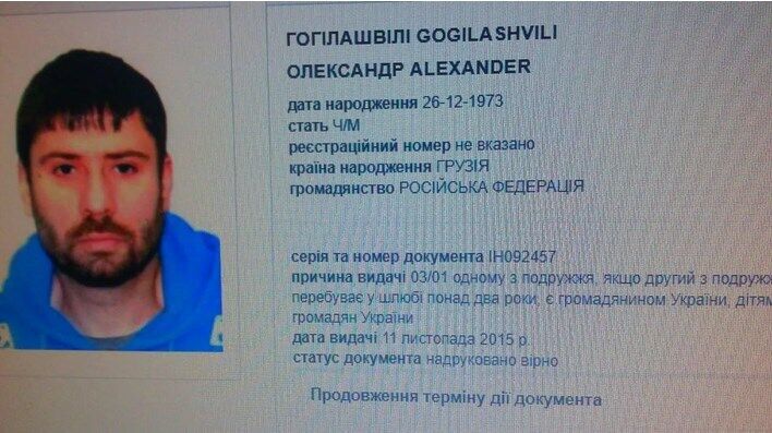 Оперативная справка по Александру Гогилашвили.