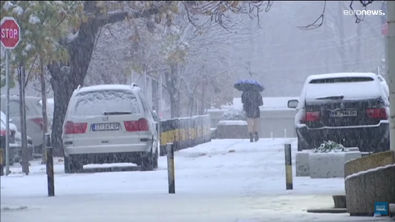 Снегопад в Сербии