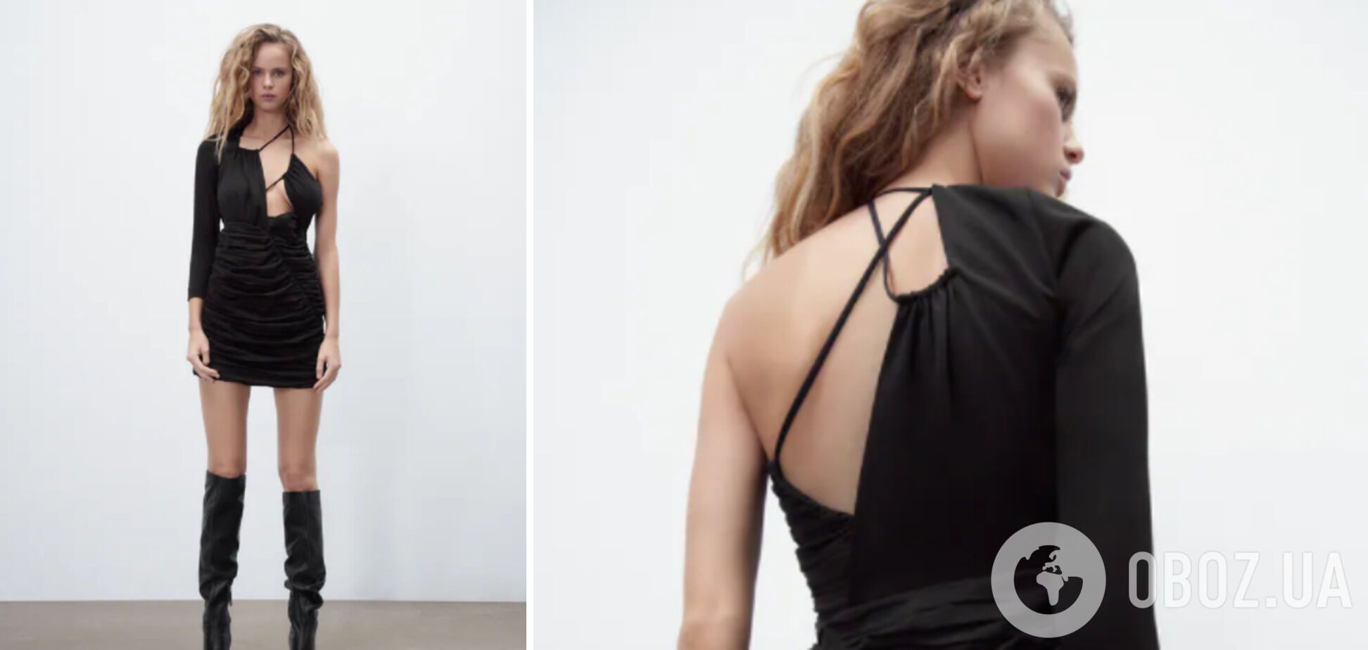 Сукня з асиметричним верхом бренду Zara