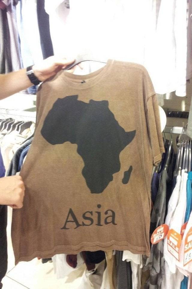Замість Азії намалювали карту Африки.