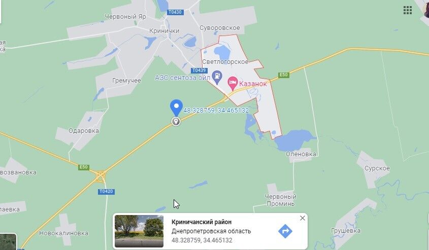 Аварія трапилася поблизу села Світлогірське
