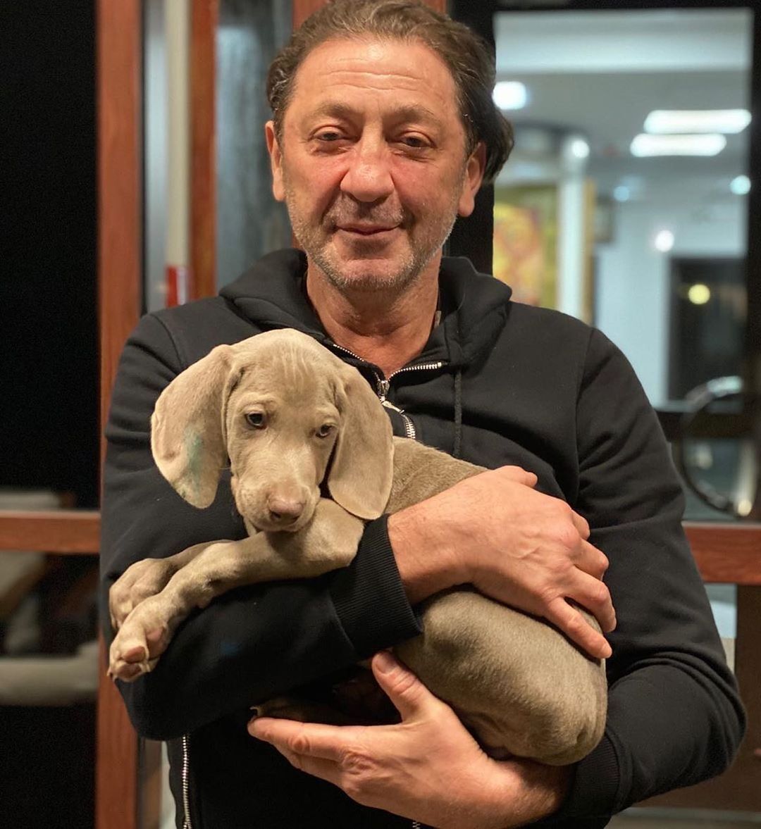 Григорий Лепс с собакой.