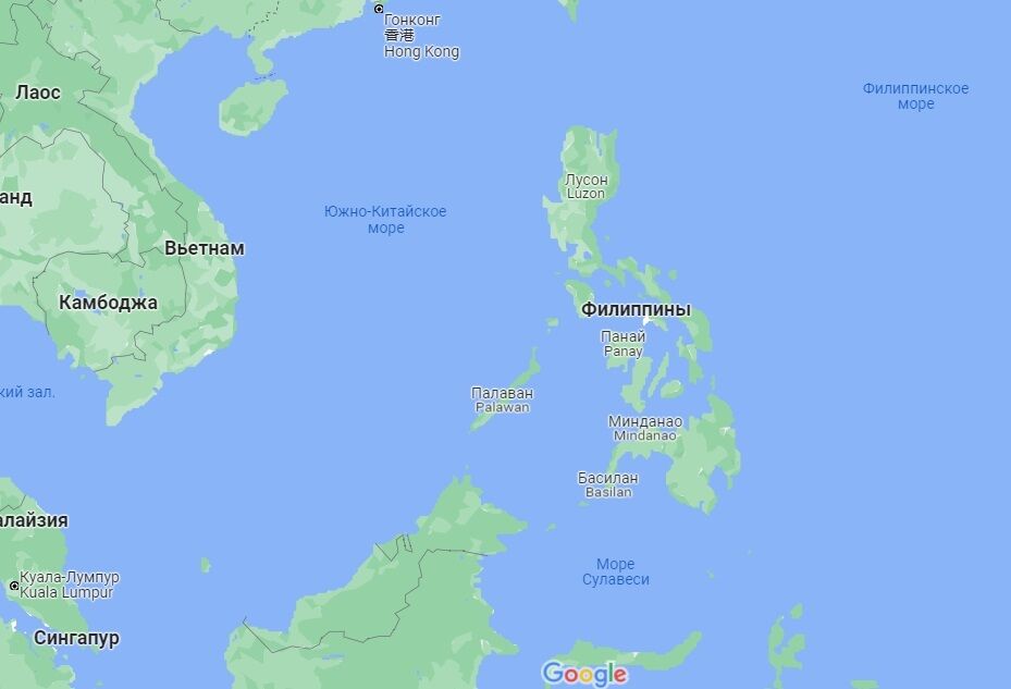 Филиппины на карте мира.