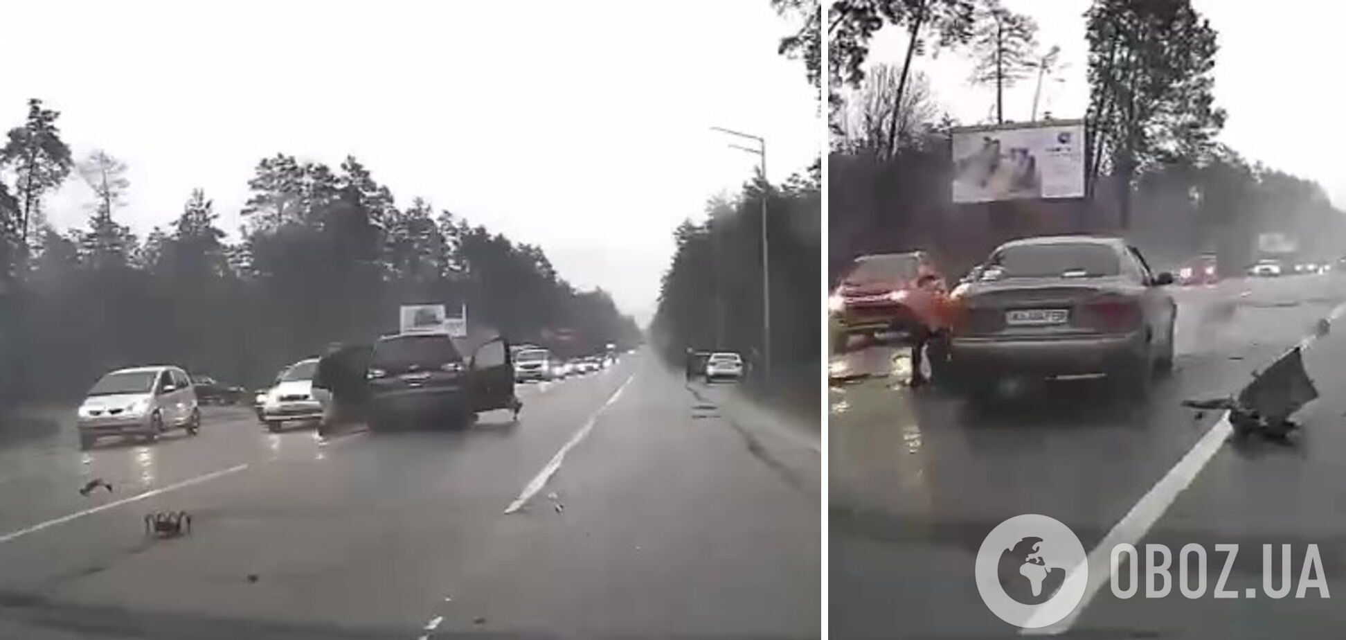 Водій одного з авто не впорався із керуванням