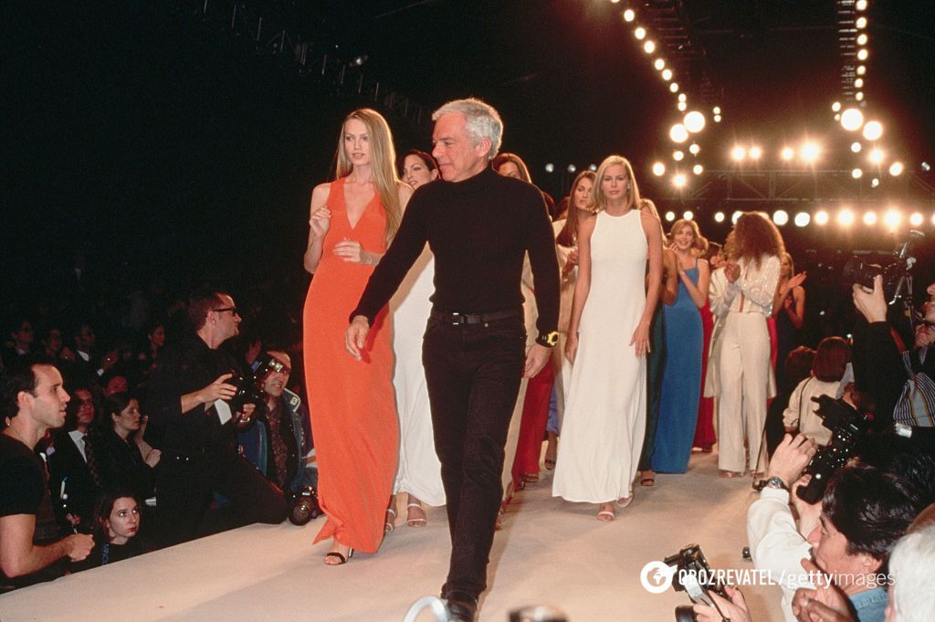 Ральф Лорен на показе мод в 1995 году.