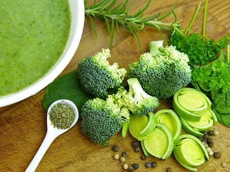 Зеленые овощи обогащены витамином А
