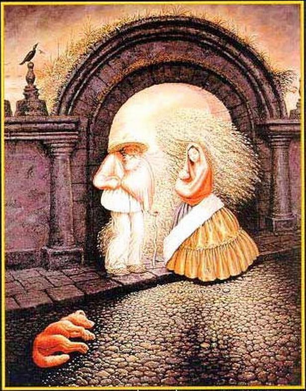 Оптична ілюзія з обличчям старця
