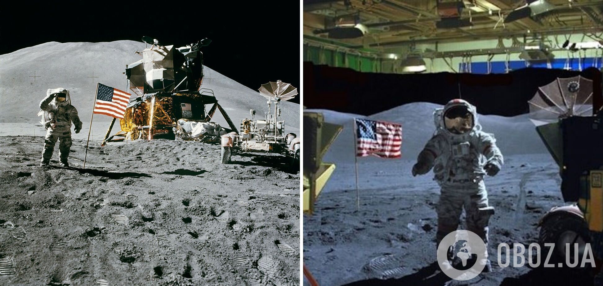 Высадка американцев на Луне.