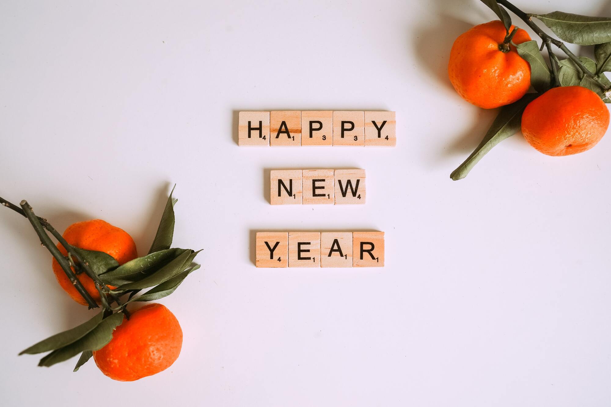 Шпалери на робочий стіл на Новий рік 2022 з мандаринами